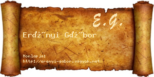 Erényi Gábor névjegykártya