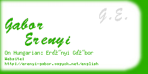 gabor erenyi business card